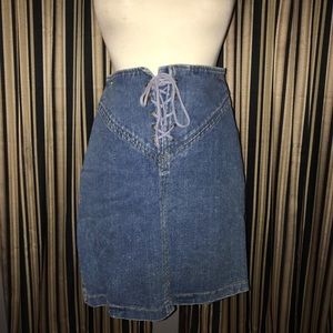Vintage High waist jean skirt